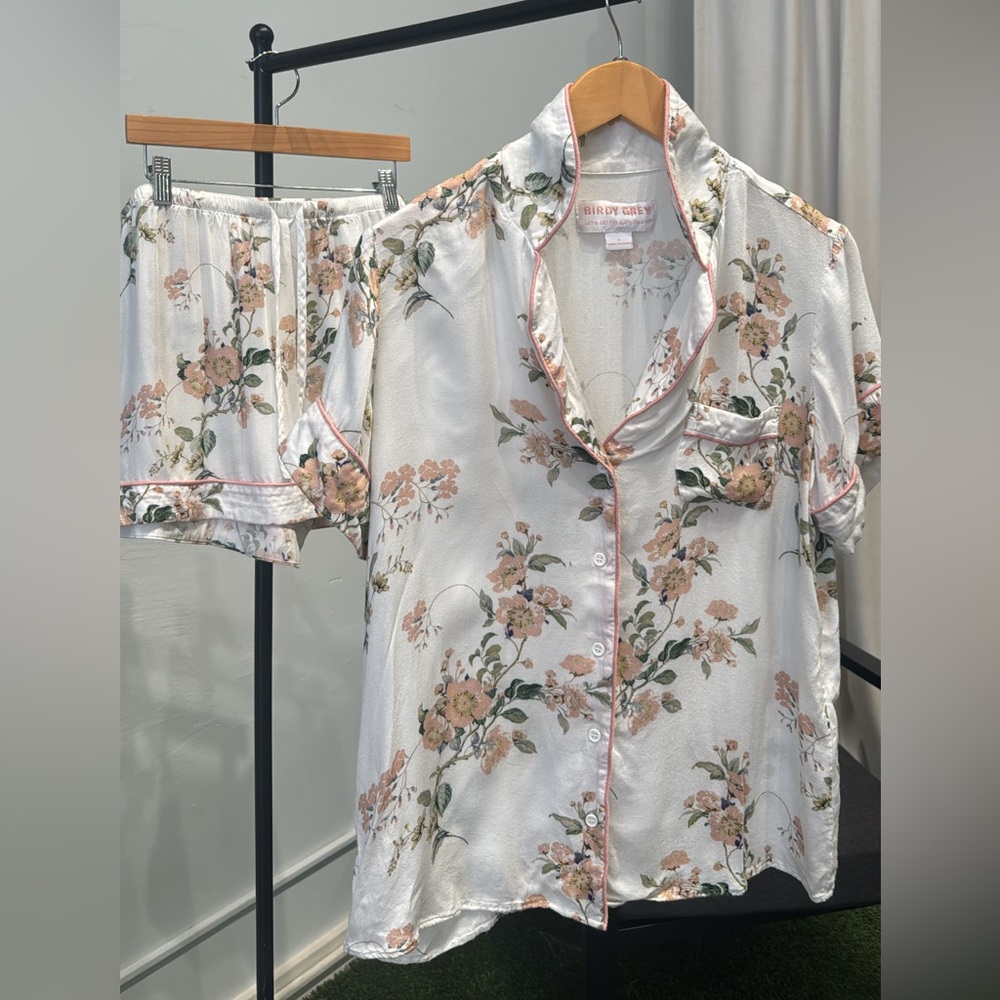 Birdy Grey Jonny Floral Satin Pajama Set
